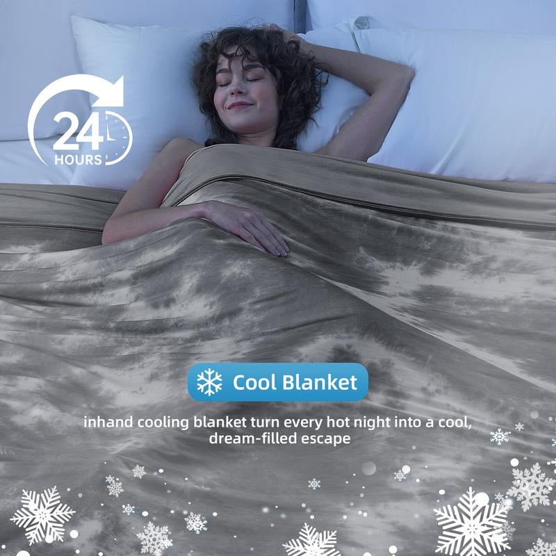 Inhand Cooling Blanket Queen Size, Summer Blankets for Hot Sleepers & Night Sweat, Thin Blanket Cold Cool Lightweight Cooling Blanket for Couch Bed, Light Blanket for Hot Sleepers,Gift for Summer,Comfy Bedding,Boyfriend Gifts,Mother'Sday Gifts