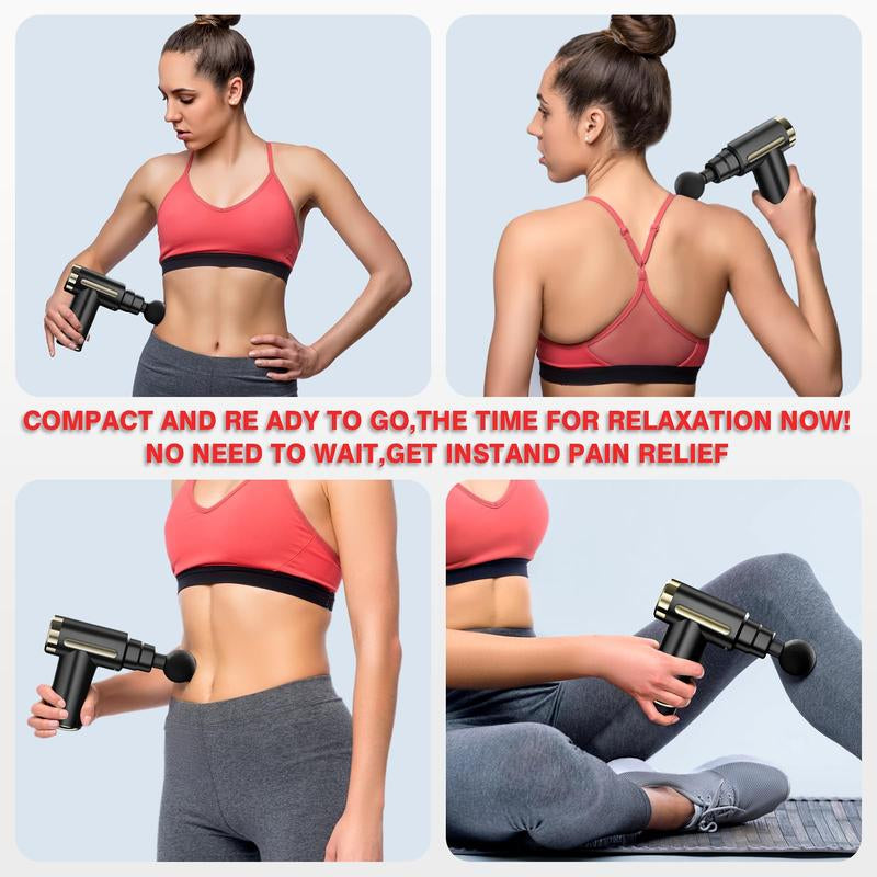 Portable Mini Massage Gun for Instant Muscle Relief.Deeptissue 3D Kneading Massager for Shoulders, Legs and Bodymuscles.Mother'S Day Gift