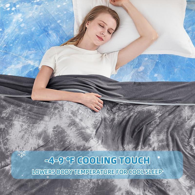 Inhand Cooling Blanket Queen Size, Summer Blankets for Hot Sleepers & Night Sweat, Thin Blanket Cold Cool Lightweight Cooling Blanket for Couch Bed, Light Blanket for Hot Sleepers,Gift for Summer,Comfy Bedding,Boyfriend Gifts,Mother'Sday Gifts